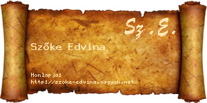 Szőke Edvina névjegykártya